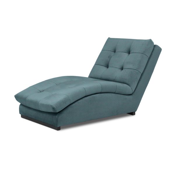 Sezlong tapitat cu textil turcoaz Doro
