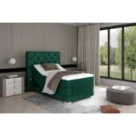 	Pat boxspring 90 x 200 cm, reglaj electric, verde Clever