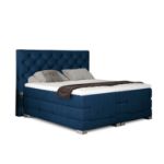 Pat boxspring 140 x 200 cm, reglaj electric, albastru Clever