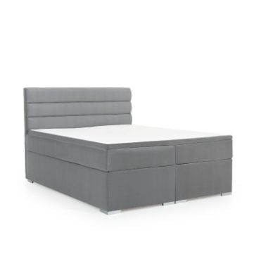 Pat tapitat boxspring 160 x 200 cm gri Softy