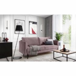 	Canapea extensibila 3 locuri roz prafuit Revi
