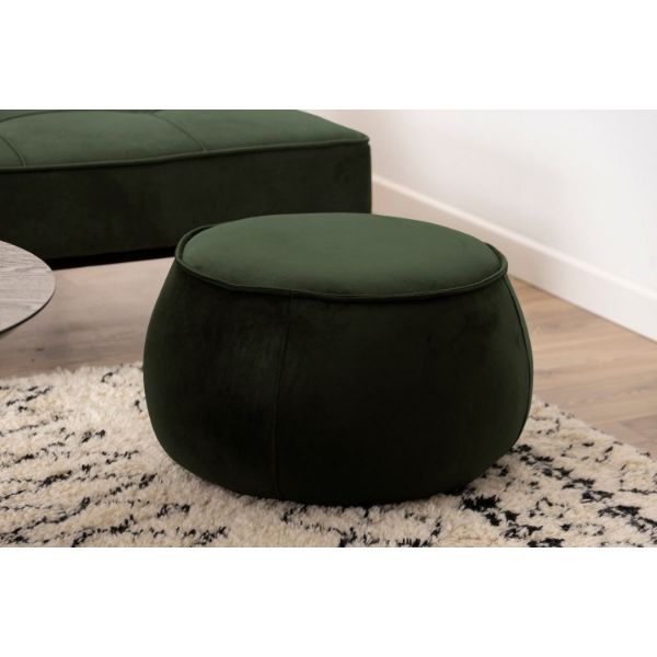 Taburet tapitat rotund verde inchis Mie