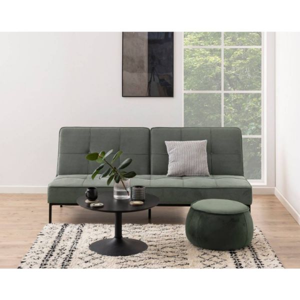 Taburet tapitat rotund verde maslin Mie