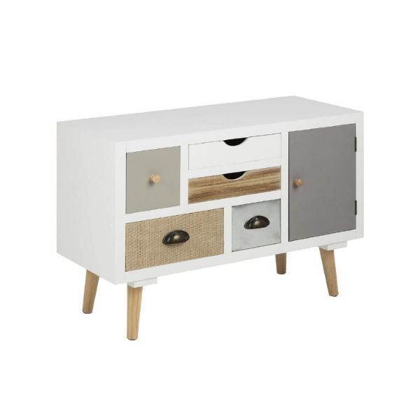 	Bufet cu 1 usa si 5 sertare multicolor Thais