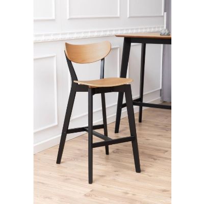 Scaun bar stejar/negru Roxby