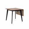 Masa dining 80/120 cm natur/negru Roxby