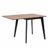 Masa dining 80/120 cm natur/negru Roxby