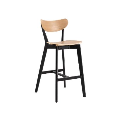 Scaun bar stejar/negru Roxby