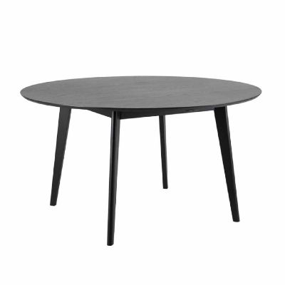 Masa dining rotunda fixa 140 cm finisaj negru Roxby