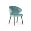 Scaun tapitat cu brate verde menta/negru Ankara