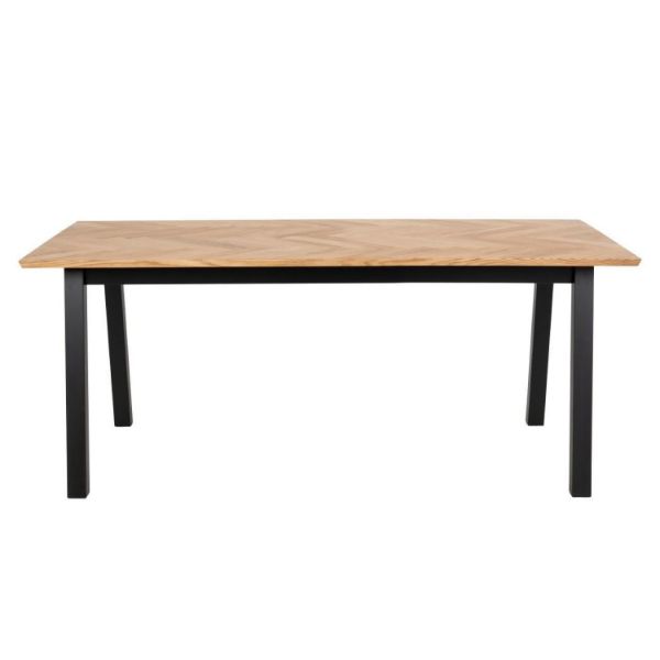 Masa dining fixa 220 cm stejar/negru Brighton