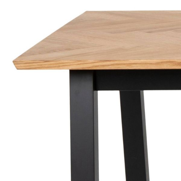 Masa dining fixa 220 cm stejar/negru Brighton