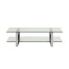 Comoda TV metal cromat si sticla Katerine