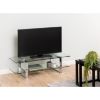 Comoda TV metal cromat si sticla Katerine