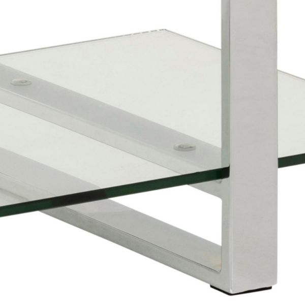 Comoda TV metal cromat si sticla Katerine