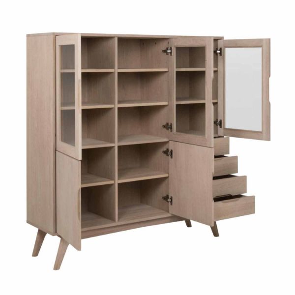 Bufet inalt cu 5usi si 4 sertare stejar Marte