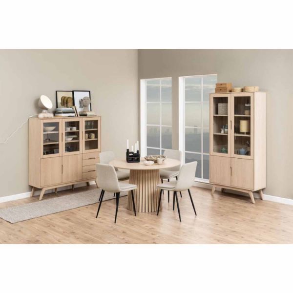 Bufet inalt cu 5usi si 4 sertare stejar Marte