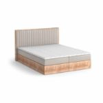 Pat boxspring 140 x 200 cm stejar/bej Peru