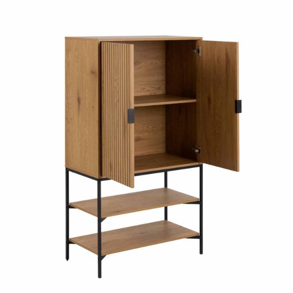 Bufet inalt cu 2 usi si 2 polite stejar salbatic Jaipur