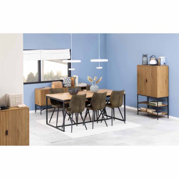 Bufet inalt cu 2 usi si 2 polite stejar salbatic Jaipur