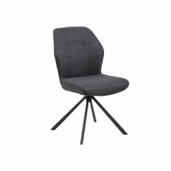 	Scaun tapitat rotativ gri inchis/negru Aura