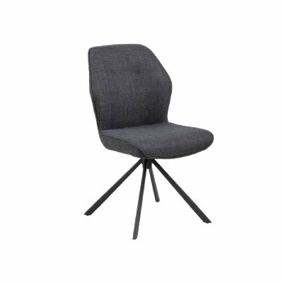 	Scaun tapitat rotativ gri inchis/negru Aura