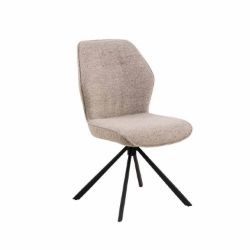 Scaun tapitat rotativ cappuccino/negru Aura