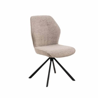 Scaun tapitat rotativ cappuccino/negru Aura