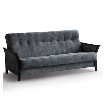 Canapea extensibila 3 locuri gri inchis/wenge Roko