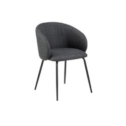 Scaun tapitat cu brate gri inchis Elena