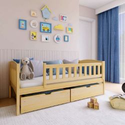Pat 90 x 200 cm cu 2 sertare natur Gucio