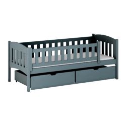 Pat 90 x 200 cm cu 2 sertare gri Gucio
