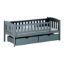 Pat 90 x 200 cm cu 2 sertare gri Gucio
