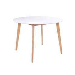 	Masa rotunda fixa 105 cm alb Almeta