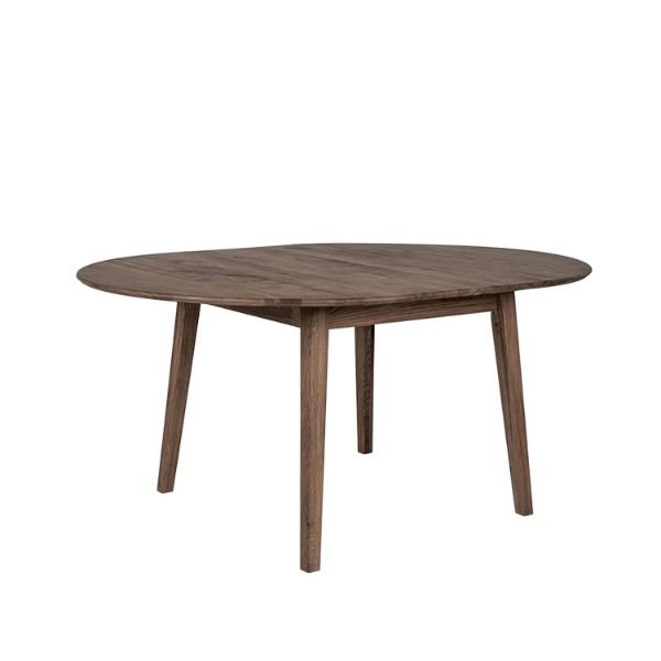 Masa rotunda extensibila 118/158 cm stejar afumat Mikkel