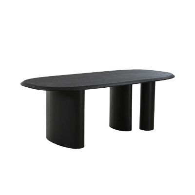 Masa dining fixa 220 cm negru Trudel
