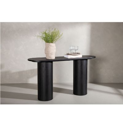 Consola 130 cm furnir, negru, Bianca