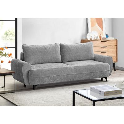 	Canapea extensibila de 3 locuri gri deschis Cremona