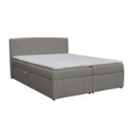 Pat tapitat boxspring 140 x 200 cm gri Kairo