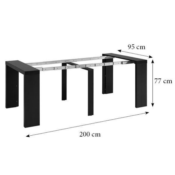 Consola/masa dining extensibila gri-beton Helena II