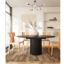 Masa rotunda extensibila 120/160 cm negru Toscana