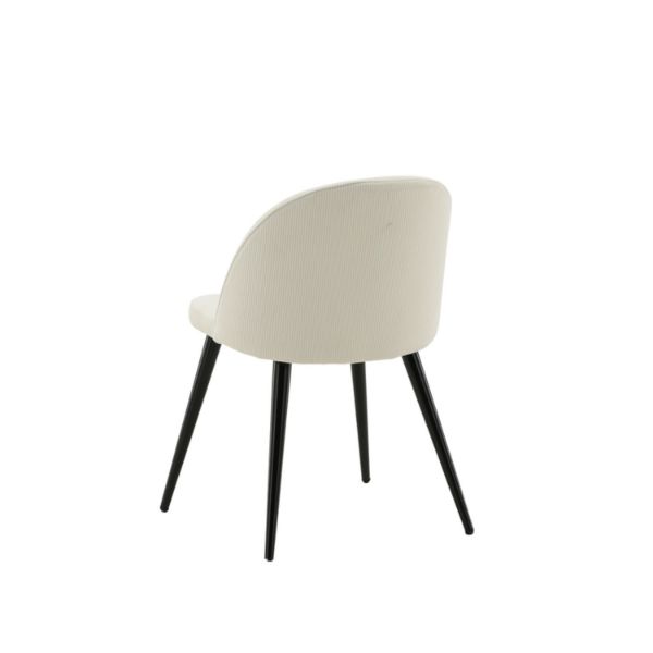 Scaun de dining tapitat alb/negru Velvet