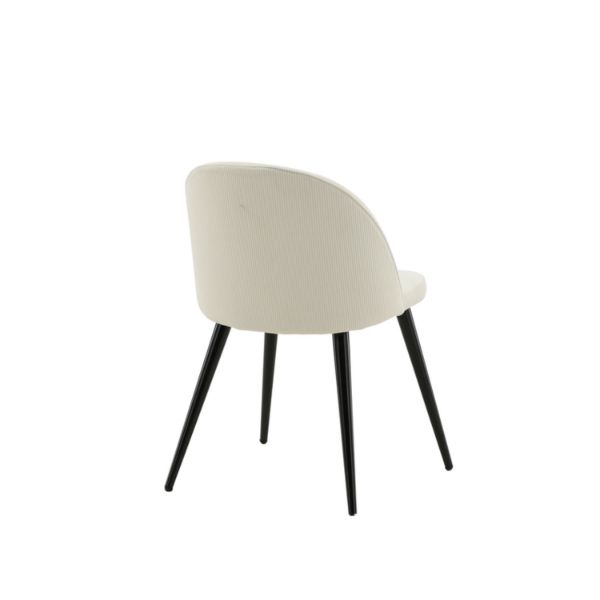 Scaun de dining tapitat alb/negru Velvet