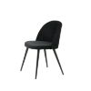 Scaun de dining tapitat negru Velvet