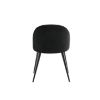 Scaun de dining tapitat negru Velvet