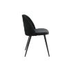 Scaun de dining tapitat negru Velvet