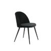 Scaun de dining tapitat negru Velvet