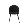 Scaun de dining tapitat negru Velvet