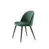 Scaun de dining tapitat verde/negru Velvet