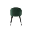 Scaun de dining tapitat verde/negru Velvet